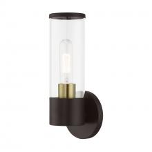 Livex Lighting 17281-07 - 1 Light Bronze with Antique Brass Accent ADA Single Sconce