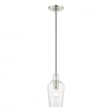 Livex Lighting 41240-91 - 1 Light Brushed Nickel Mini Pendant