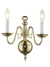 Livex Lighting 5002-02 - 2 Light Polished Brass Wall Sconce