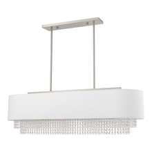 Livex Lighting 51126-91 - 5 Lt Brushed Nickel Linear Chandelier