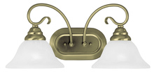 Livex Lighting 6102-01 - 2 Light Antique Brass Bath Light