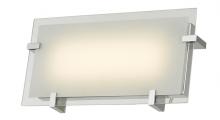 Abra Lighting 20060WV-CH-Matrix - 12&#34; Frosted Flat Panel Glass Vanity-Wall Fixture with High Output Dimmable LED