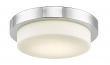 Abra Lighting 30014FM-CH-Step - 11&#34; Stepped Opal Glass Flushmount with High Output Dimmable LED