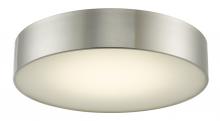 Abra Lighting 30032FM-BN-Bongo - 16&#34; Metal Cylinder and Frosted Glass Flushmount with High Output Dimmable LED