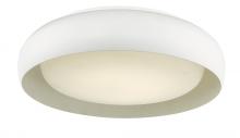 Abra Lighting 30060FM-WH-Euphoria - 15&#34; Curved Metal Frame with Opal Glass Diffuser