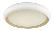 Abra Lighting 30061FM-WH-Euphoria - 18&#34; Curved Metal Frame with Opal Glass Diffuser