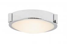 Abra Lighting 30064FM-CH-Halo - 8&#34; Low Profile Frosted Glass Flushmount with High Output Dimmable LED