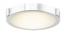 Abra Lighting 30065FM-CH-Halo - 11&#34; Low Profile Frosted Glass Flushmount with High Output Dimmable LED