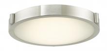 Abra Lighting 30066FM-BN-Halo - 13&#34; Low Profile Frosted Glass Flushmount with High Output Dimmable LED