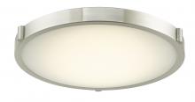 Abra Lighting 30067FM-BN-Halo - 17&#34; Low Profile Frosted Glass Flushmount with High Output Dimmable LED