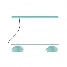 Montclair Light Works CHEX445-48-L12 - 2-Light Linear Axis LED Chandelier, Sea Green