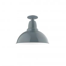 Montclair Light Works FMB106-40 - 12&#34; Cafe Flush Mount Light in Slate Gray