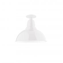 Montclair Light Works FMB106-44 - 12&#34; Cafe Flush Mount Light in White