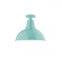 Montclair Light Works FMB106-48 - 12&#34; Cafe Flush Mount Light in Sea Green