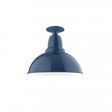 Montclair Light Works FMB106-50 - 12&#34; Cafe Flush Mount Light in Navy