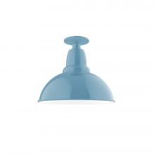 Montclair Light Works FMB106-54 - 12&#34; Cafe Flush Mount Light in Light Blue