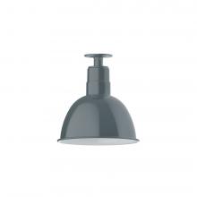 Montclair Light Works FMB116-40-L12 - 12&#34; Deep Bowl shade, LED Flush Mount ceiling light, Slate Gray