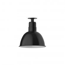 Montclair Light Works FMB116-41-L12 - 12&#34; Deep Bowl shade, LED Flush Mount ceiling light, Black