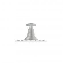 Montclair Light Works FMB158-49 - 12&#34; Radial shade, Flush Mount Light ceiling light, Painted Galvanized