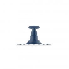 Montclair Light Works FMB158-50 - 12&#34; Radial shade, Flush Mount Light ceiling light, Navy