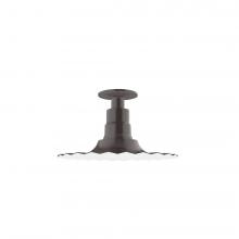 Montclair Light Works FMB158-51 - 12&#34; Radial shade, Flush Mount Light ceiling light, Architectural Bronze