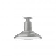 Montclair Light Works FMB182-49-L12 - 12&#34; Warehouse shade, LED Flush Mount ceiling light, Painted Galvanized