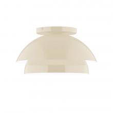 Montclair Light Works FMDX445-16-L10 - 10&#34; Nest LED Flush Mount, Cream