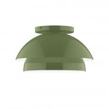 Montclair Light Works FMDX445-22-L10 - 10&#34; Nest LED Flush Mount, Fern Green