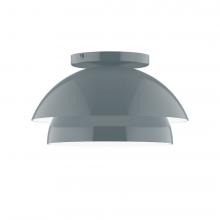 Montclair Light Works FMDX445-40-L10 - 10&#34; Nest LED Flush Mount, Slate Gray