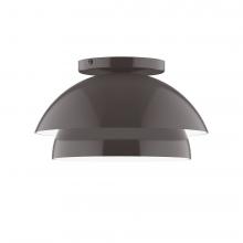 Montclair Light Works FMDX445-51-L10 - 10&#34; Nest LED Flush Mount, Architectural Bronze