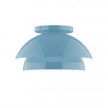 Montclair Light Works FMDX445-54-L10 - 10&#34; Nest LED Flush Mount, Light Blue