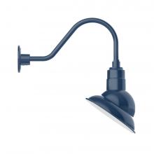 Montclair Light Works GNA120-50-S01-L12 - 10&#34; Emblem shade LED Gooseneck Wall mount with swivel, Navy