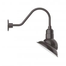 Montclair Light Works GNA120-51-S01-L12 - 10&#34; Emblem shade LED Gooseneck Wall mount with swivel, Architectural Bronze