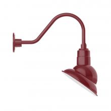 Montclair Light Works GNA120-55-S01-L12 - 10&#34; Emblem shade LED Gooseneck Wall mount with swivel, Barn Red