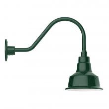 Montclair Light Works GNA180-42-L10 - 8&#34; Warehouse shade, LED Gooseneck Wall mount, Forest Green