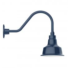 Montclair Light Works GNA180-50-L10 - 8&#34; Warehouse shade, LED Gooseneck Wall mount, Navy