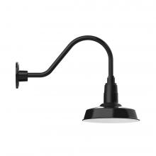 Montclair Light Works GNA181-41-L12 - 10&#34; Warehouse shade, LED Gooseneck Wall mount, Black