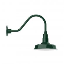 Montclair Light Works GNA181-42-L12 - 10&#34; Warehouse shade, LED Gooseneck Wall mount, Forest Green