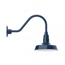 Montclair Light Works GNA181-50-L12 - 10&#34; Warehouse shade, LED Gooseneck Wall mount, Navy