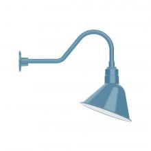 Montclair Light Works GNB103-54-S03-L12 - 12&#34; Angle shade LED Gooseneck Wall mount with swivel, Light Blue