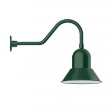 Montclair Light Works GNB123-42-L12 - 12&#34; Prima shade, LED Gooseneck Wall mount, Forest Green