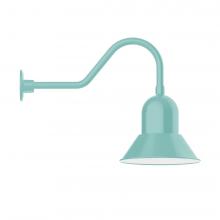 Montclair Light Works GNB123-48-L12 - 12&#34; Prima shade, LED Gooseneck Wall mount, Sea Green