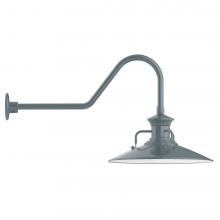 Montclair Light Works GNC143-40-L13 - 18&#34; Homestead shade, LED Gooseneck Wall mount, Slate Gray