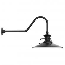 Montclair Light Works GNC143-41-L13 - 18&#34; Homestead shade, LED Gooseneck Wall mount, Black