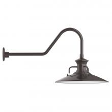 Montclair Light Works GNC143-51-L13 - 18&#34; Homestead shade, LED Gooseneck Wall mount, Architectural Bronze