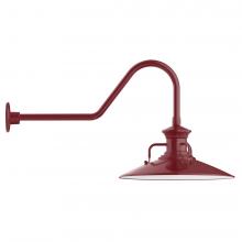 Montclair Light Works GNC143-55-L13 - 18&#34; Homestead shade, LED Gooseneck Wall mount, Barn Red