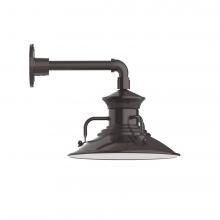 Montclair Light Works GNN142-51-L12 - 12&#34; Homestead shade, LED Straight Arm Wall mount, Architectural Bronze