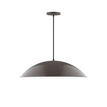 Montclair Light Works PEB439-51-L14 - 24" Axis Half Dome LED Pendant, Architectural Bronze