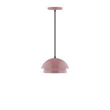 Montclair Light Works PEBX445-20-C21-L10 - 10&#34; Nest LED Pendant, white cord with canopy, Mauve