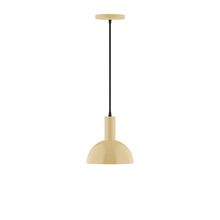 Montclair Light Works PEBX456-17-C16-L10 - 8" Stack Mini Dome LED Pendant, navy mini tweed fabric cord with canopy, Ivory